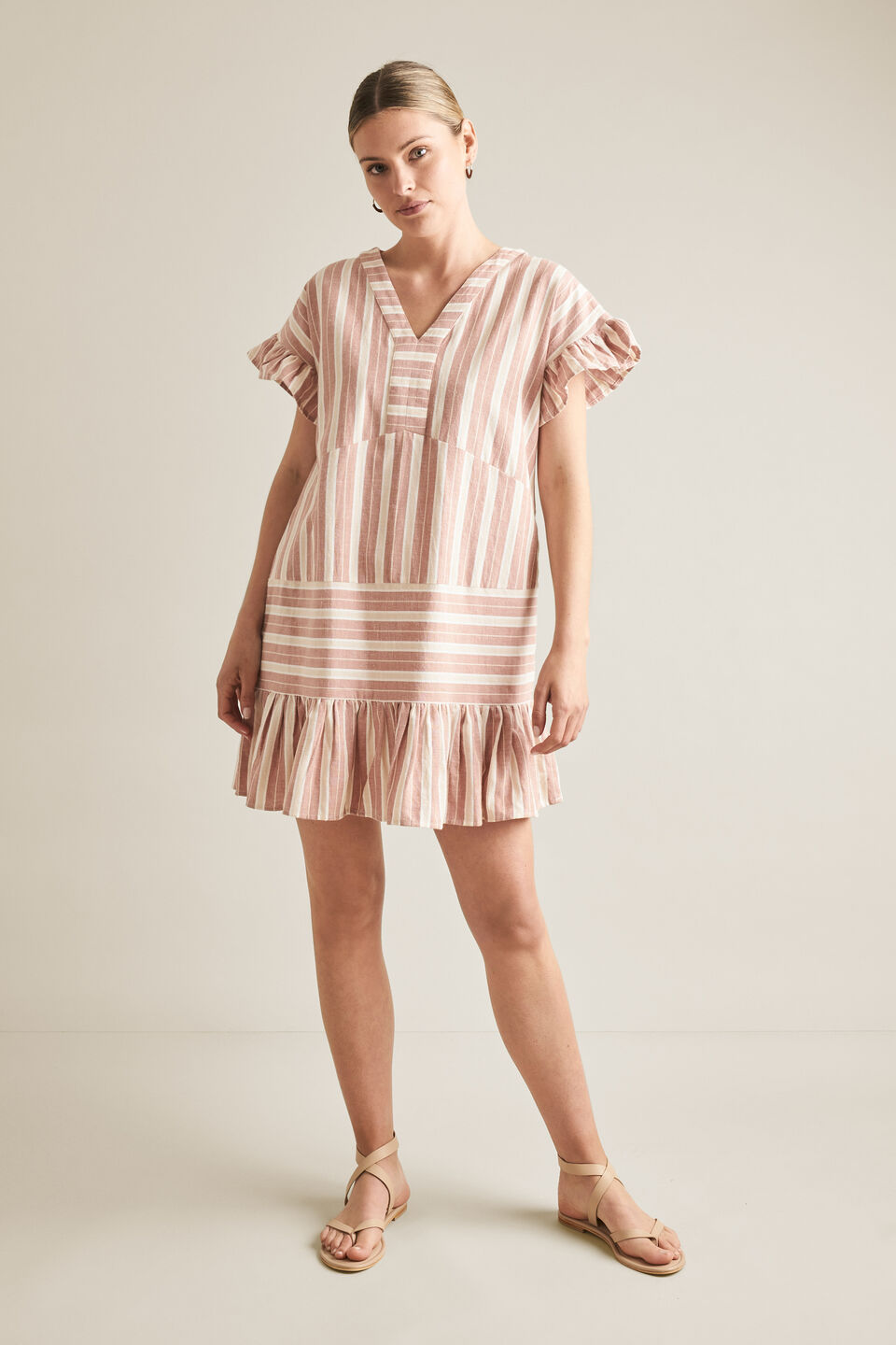Stripe Panel Dress  