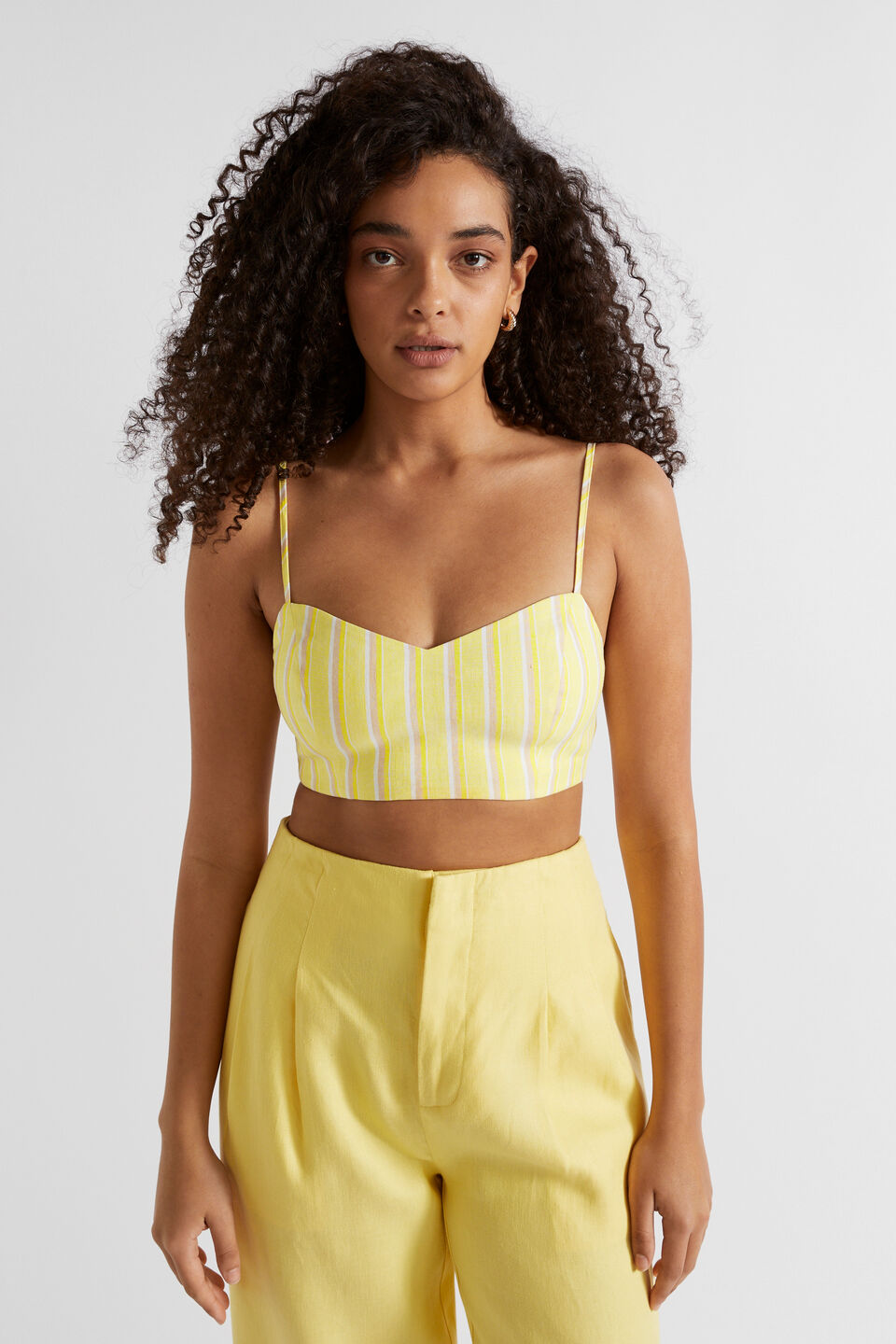Multi Stripe Bralette  Lemon Drop Stripe