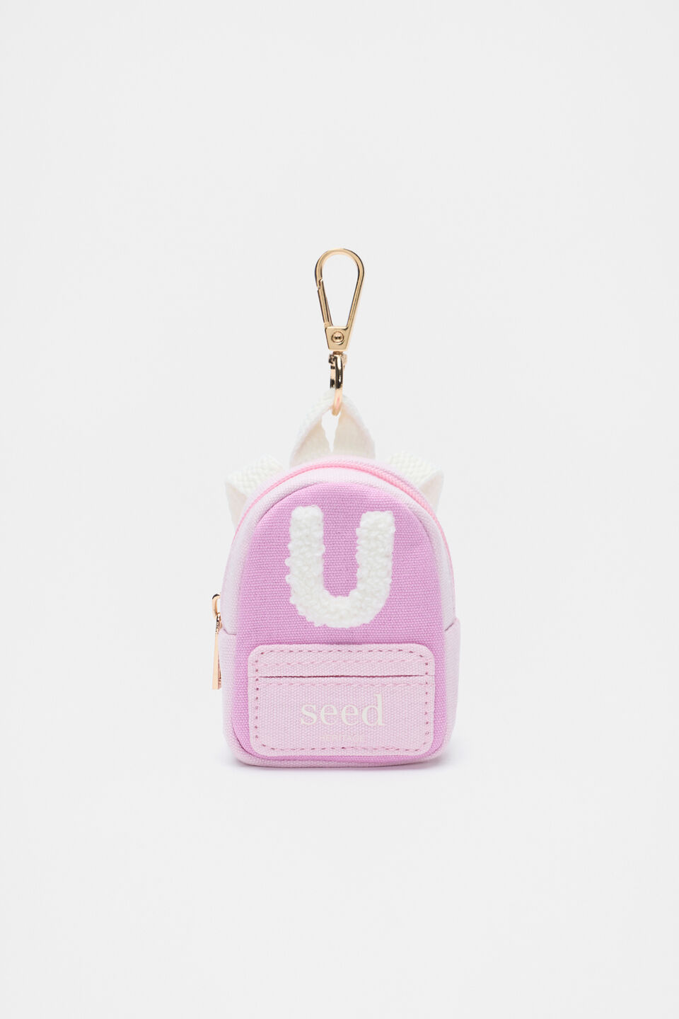 Mini Backpack Initial Keyring  U