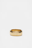 Solid Ribbed Ring  Gold  hi-res