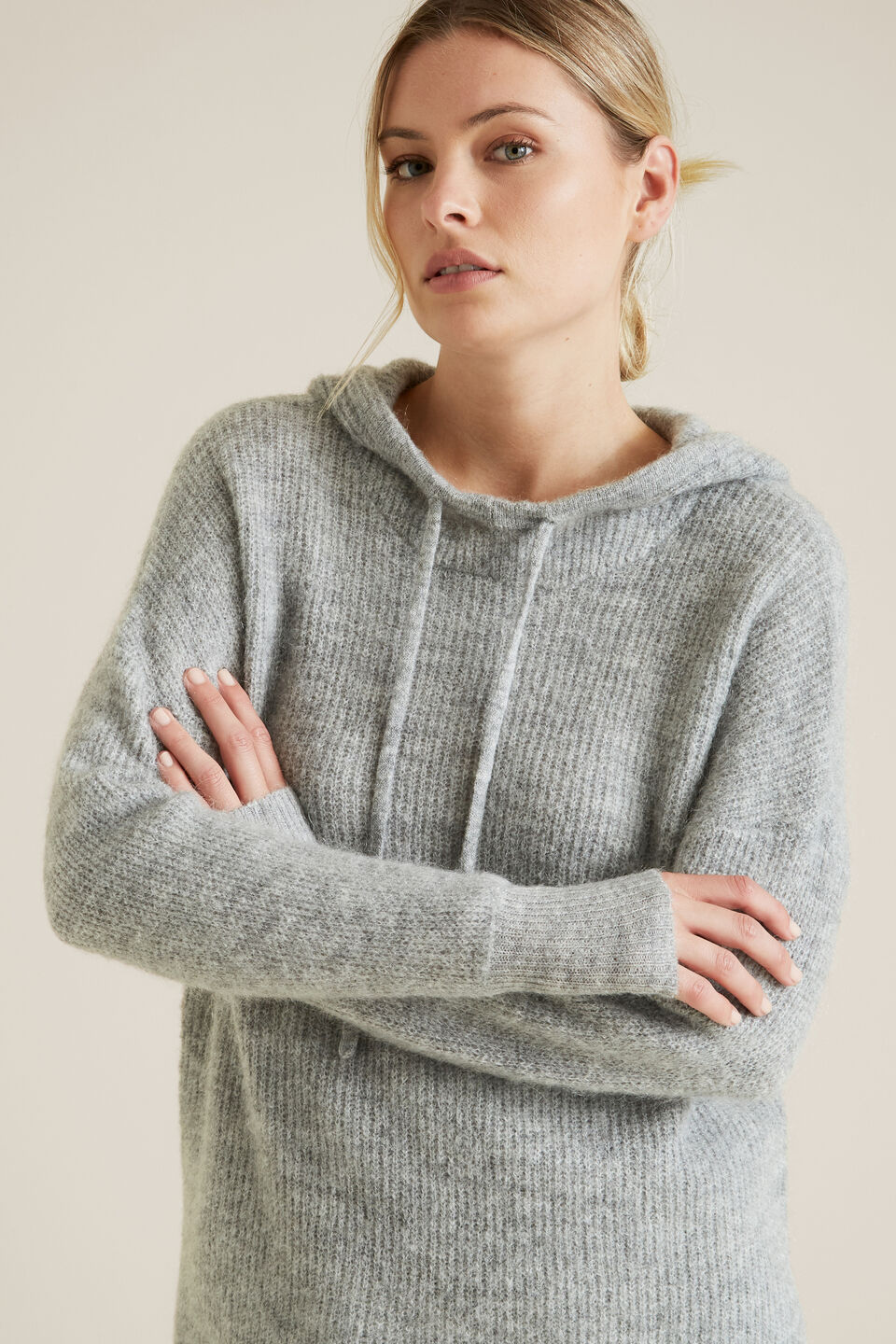 Hoodie Knit Sweater  