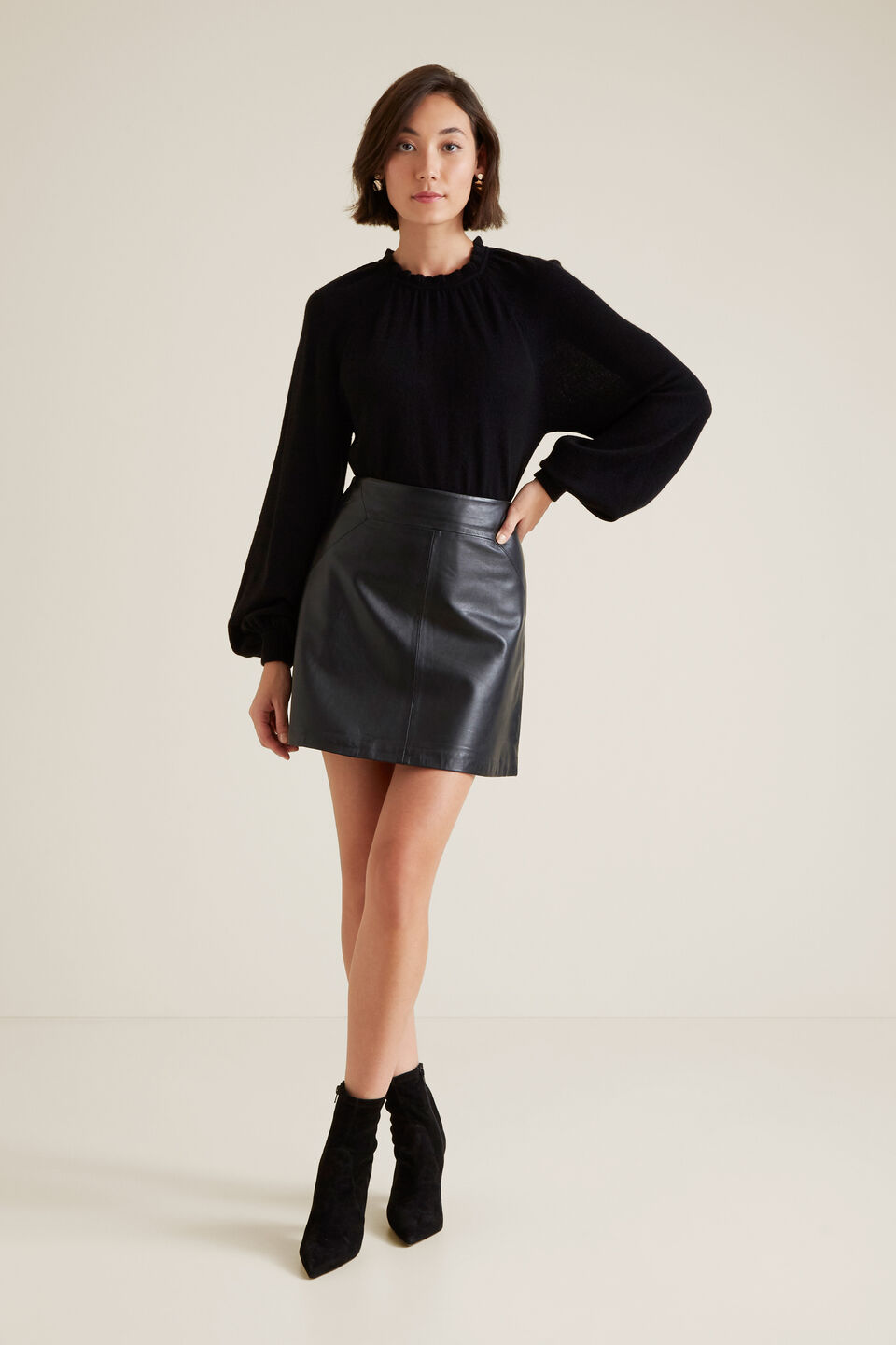 Frill Neck Knit  
