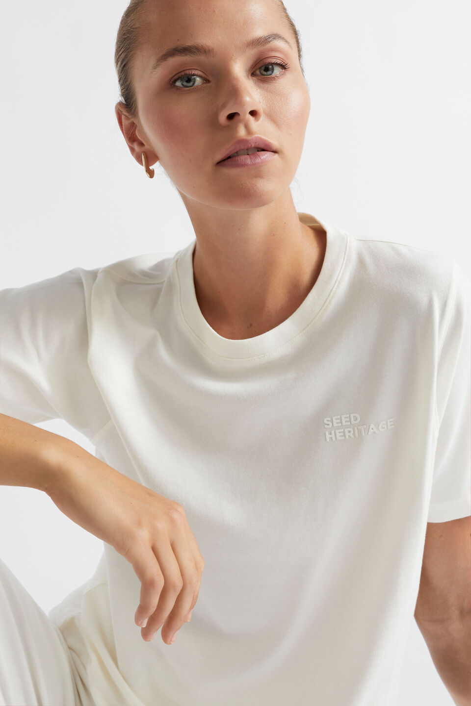 Heritage Logo Tee  Cloud Cream