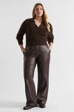 Mohair Crop Polo Knit  Dark Espresso Marle  hi-res