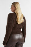 Mohair Crop Polo Knit  Dark Espresso Marle  hi-res
