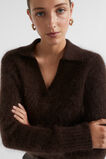 Mohair Crop Polo Knit  Dark Espresso Marle  hi-res