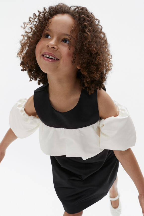 Bubble Sleeve Dress  Black  hi-res