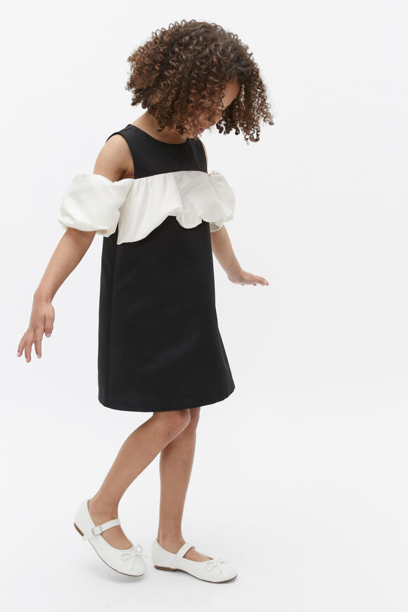 Bubble Sleeve Dress  Black  hi-res