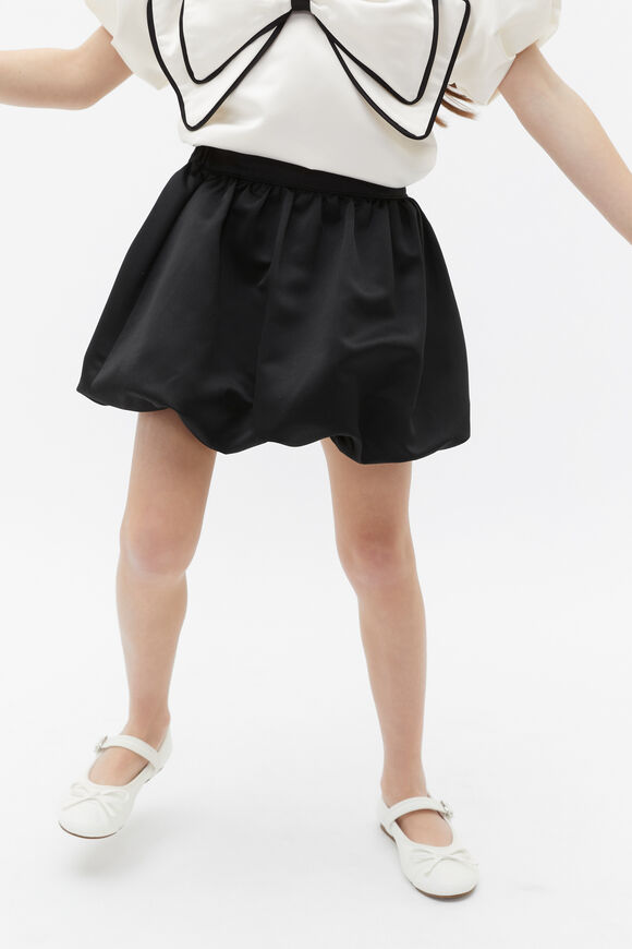 Bubble Hem Skirt  Black  hi-res
