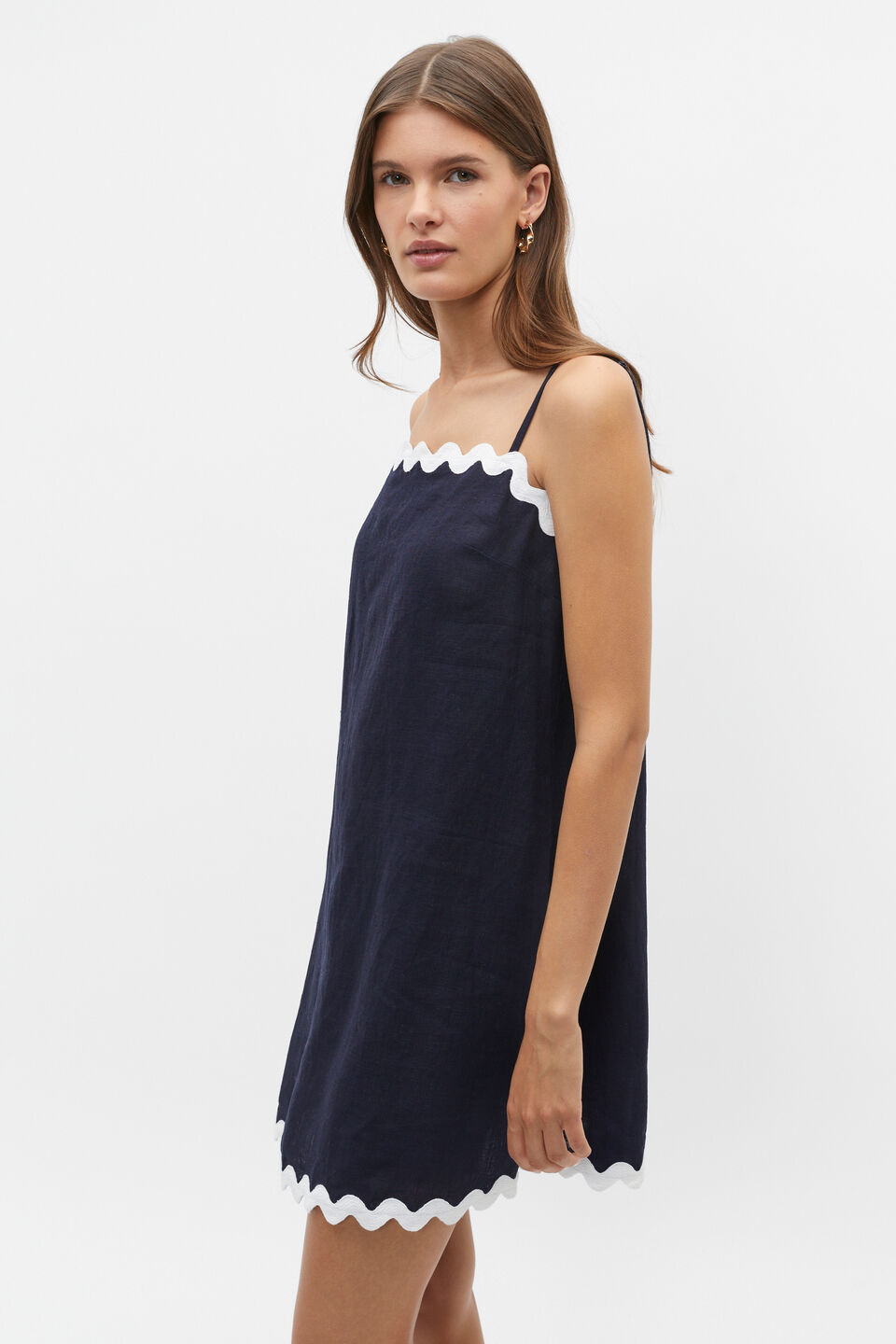 Ric Rac Mini Dress  Midnight Sky