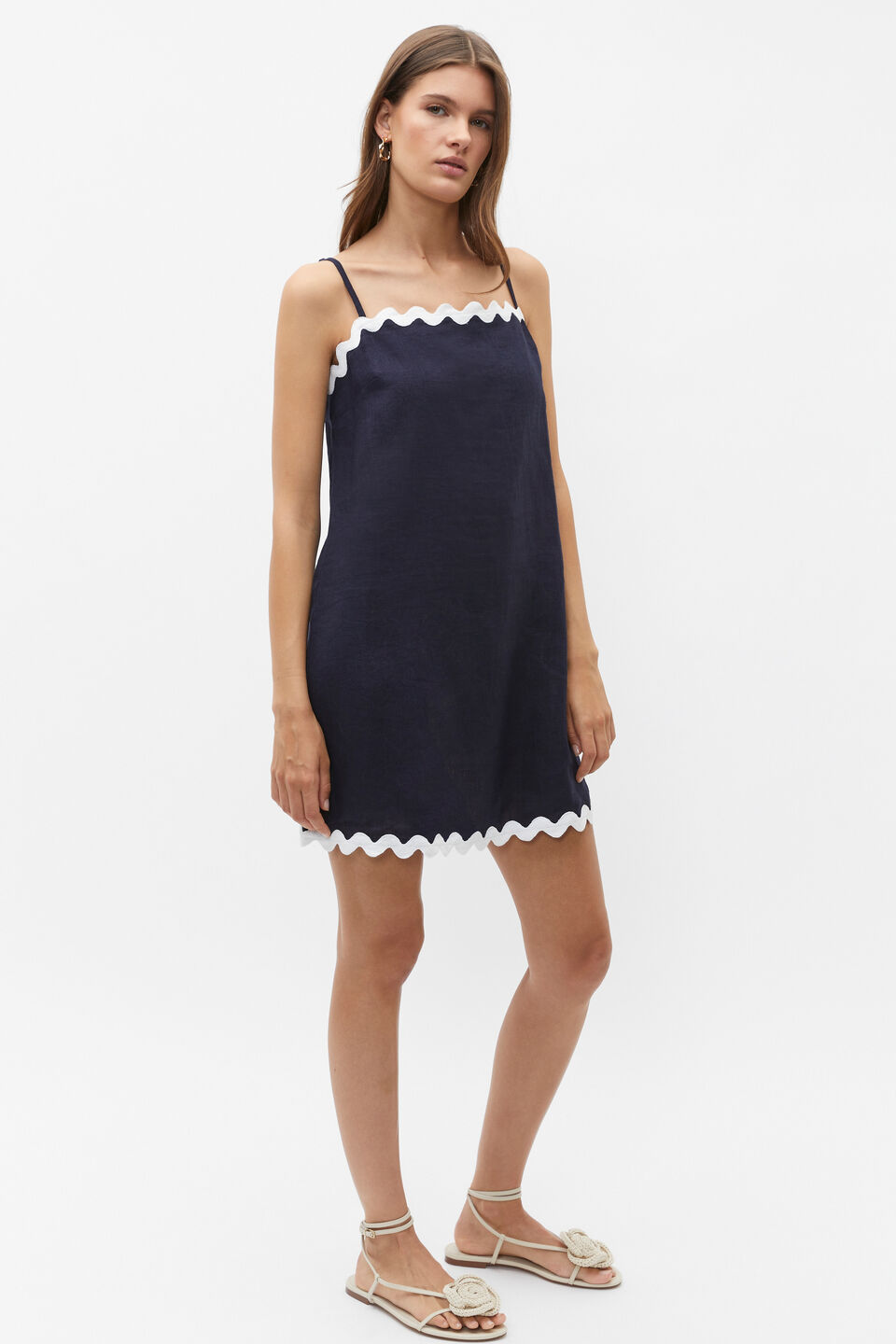 Ric Rac Mini Dress  Midnight Sky
