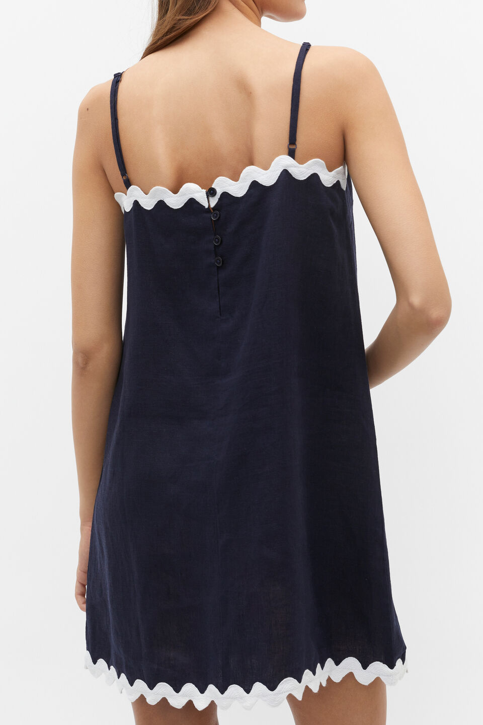 Ric Rac Mini Dress  Midnight Sky