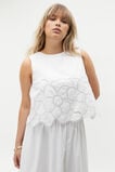 Lace Broderie Shell Top  Whisper White  hi-res