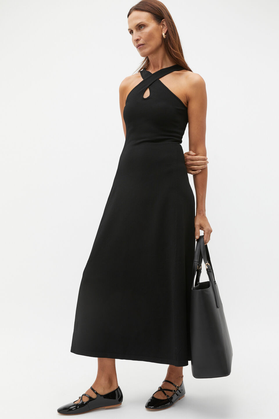 Buckle Detail Tote  Black