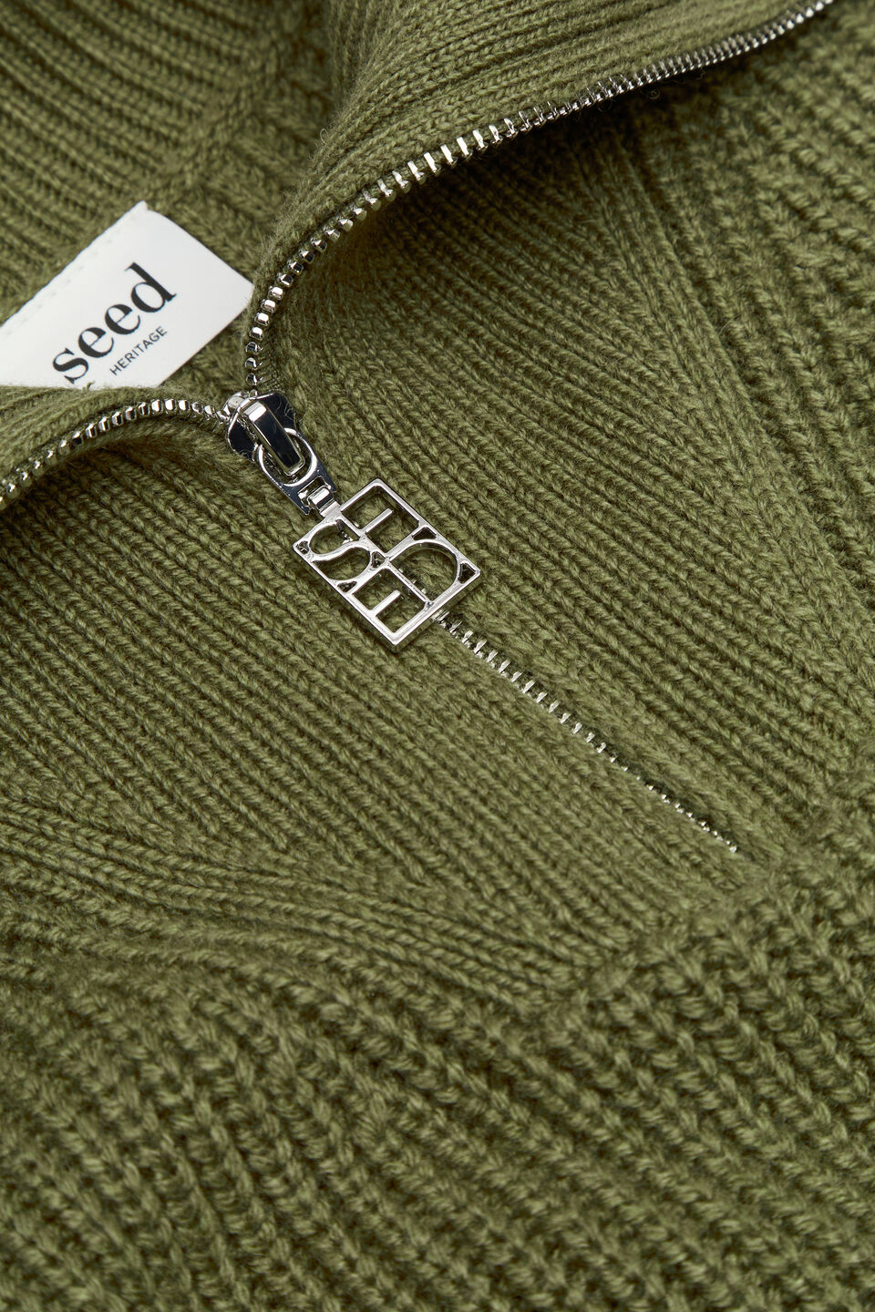 Rib Knit Collar Bib  Rainforest