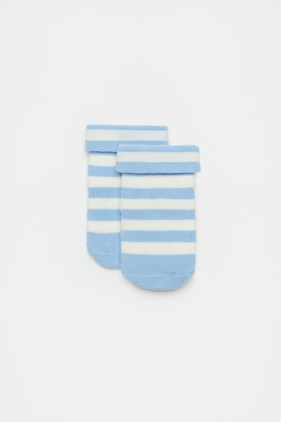Terry Stripe Sock  Blue Multi  hi-res