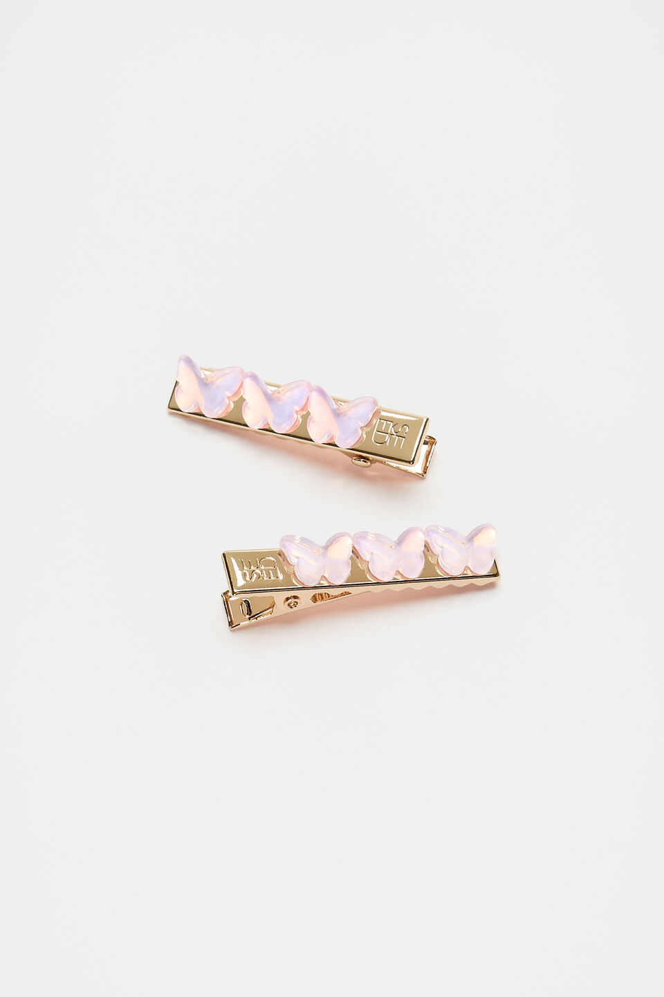 Heritage Butterfly Duck Clips  Candy Pink