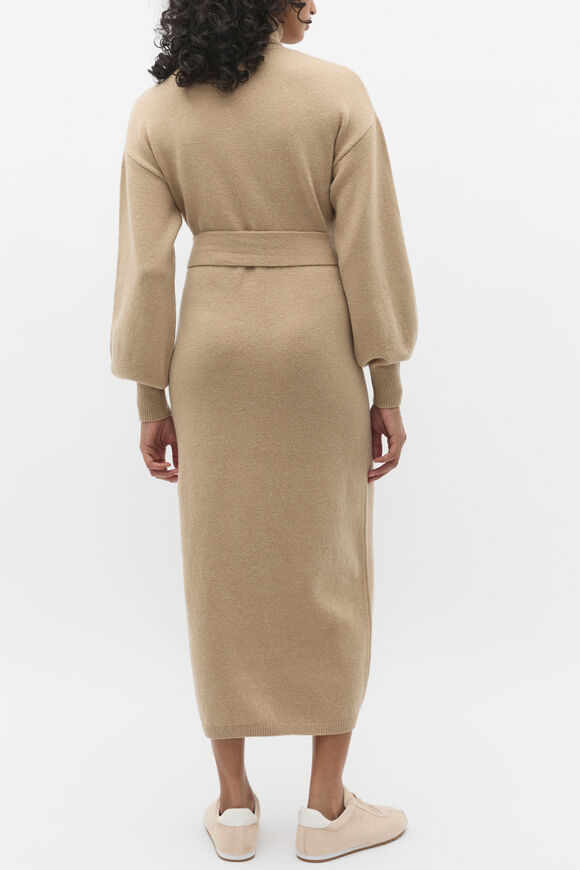 Tie Knit Midi Dress  Rye Marle  hi-res
