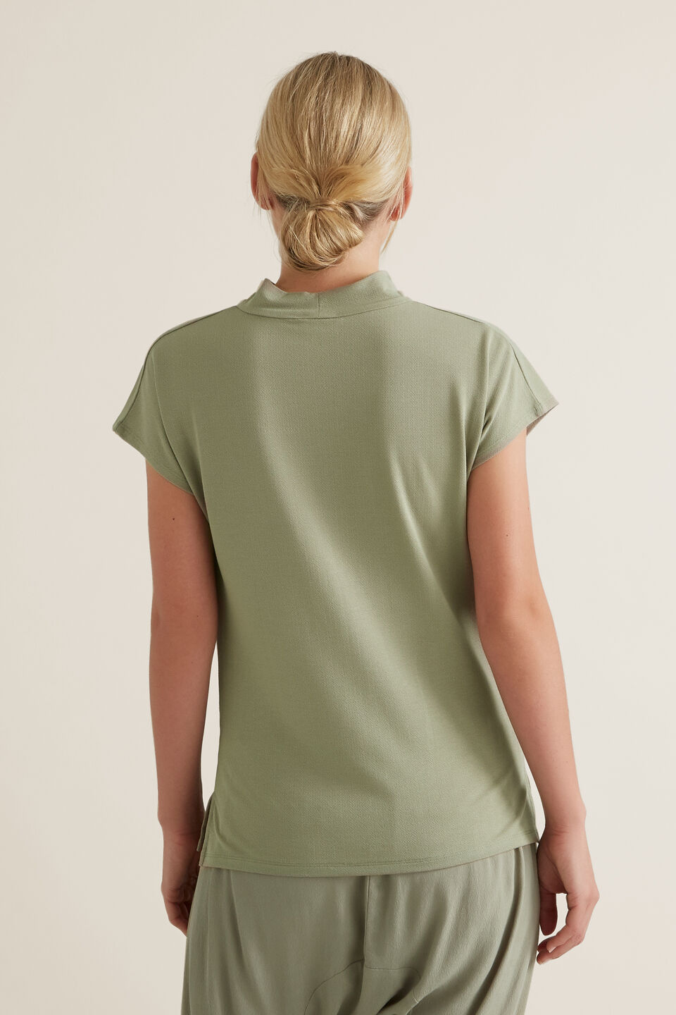 Mock Neck Rib Top  