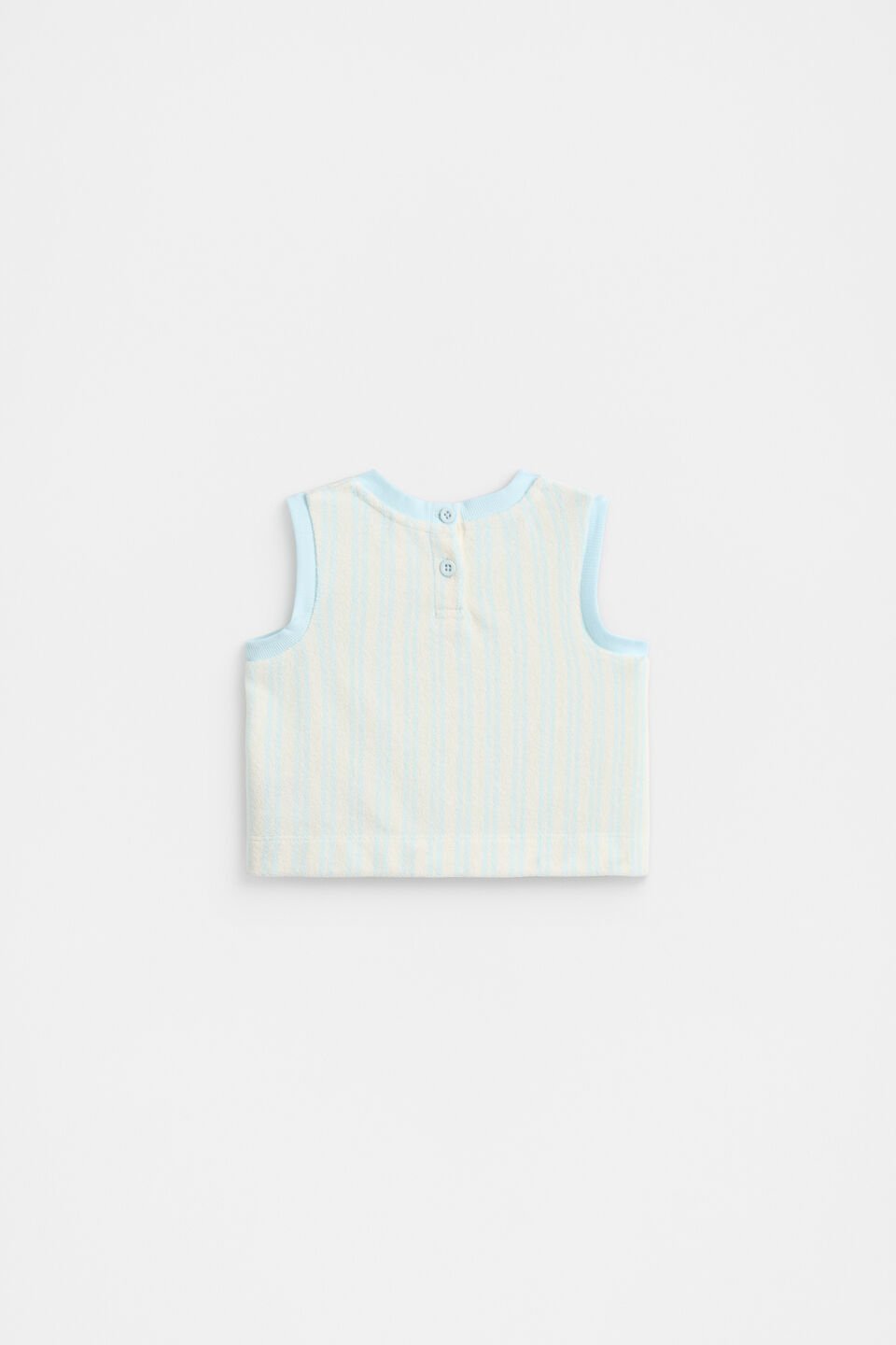 Stripe Terry Singlet  Glacier Blue