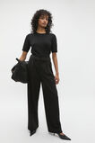Merino Wool Crew Neck Tee  Black  hi-res
