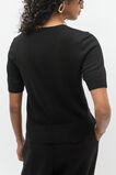Merino Wool Crew Neck Tee  Black  hi-res