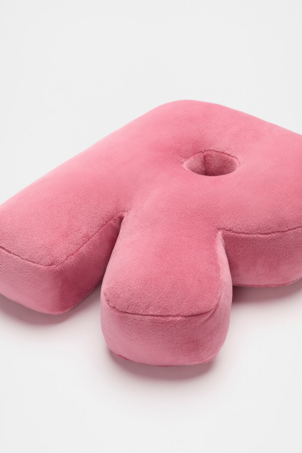 Raspberry Velvet Initial Cushion  R