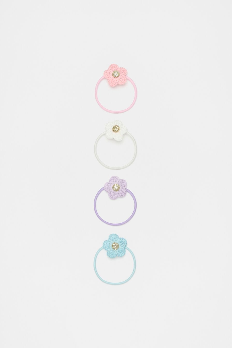 Crochet Flower Elastics  Multi