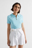Collared Zip Thru Top  Shimmer Blue  hi-res