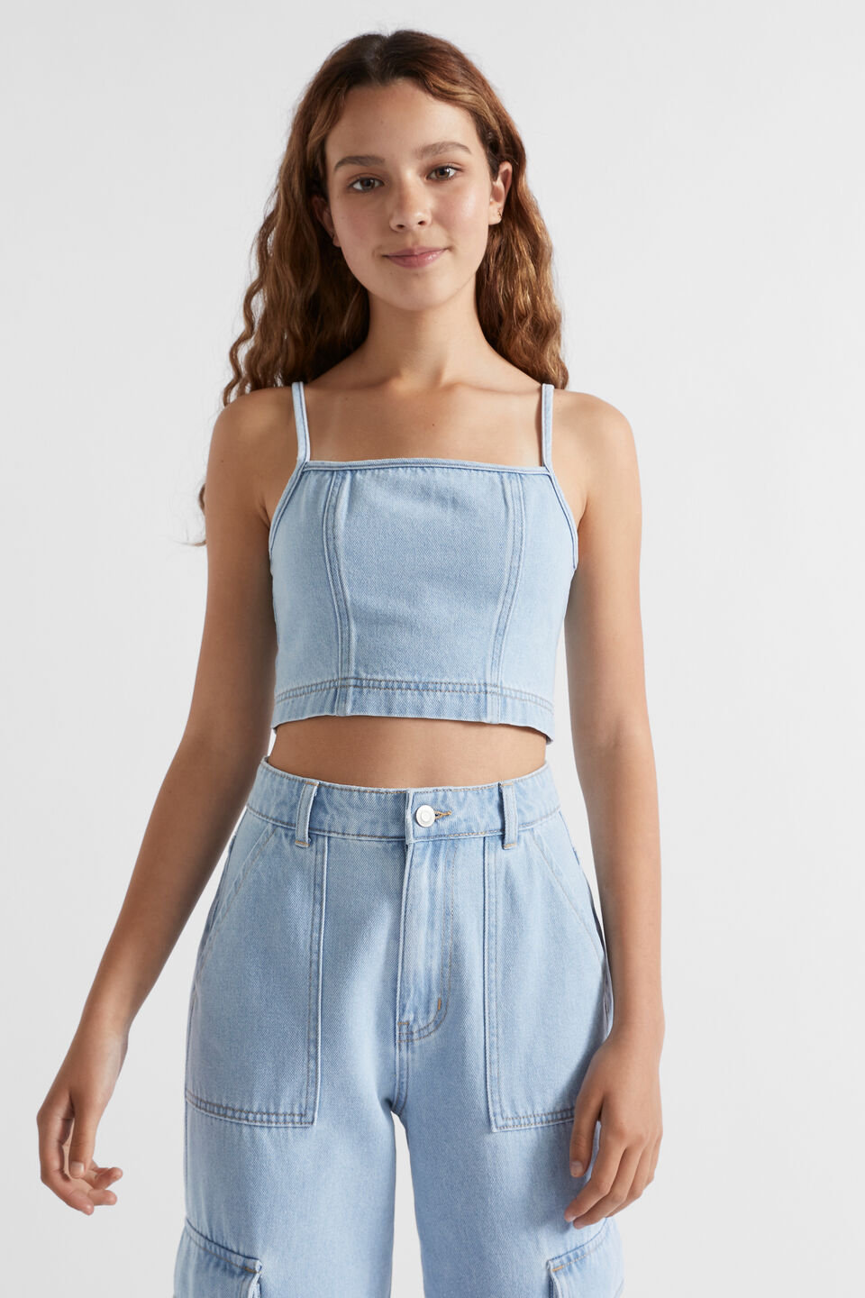 Denim Cami  Light Denim Wash