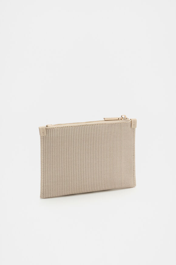 Knit Zip Purse  Rye  hi-res