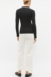 Contrast Rib Polo  Black  hi-res