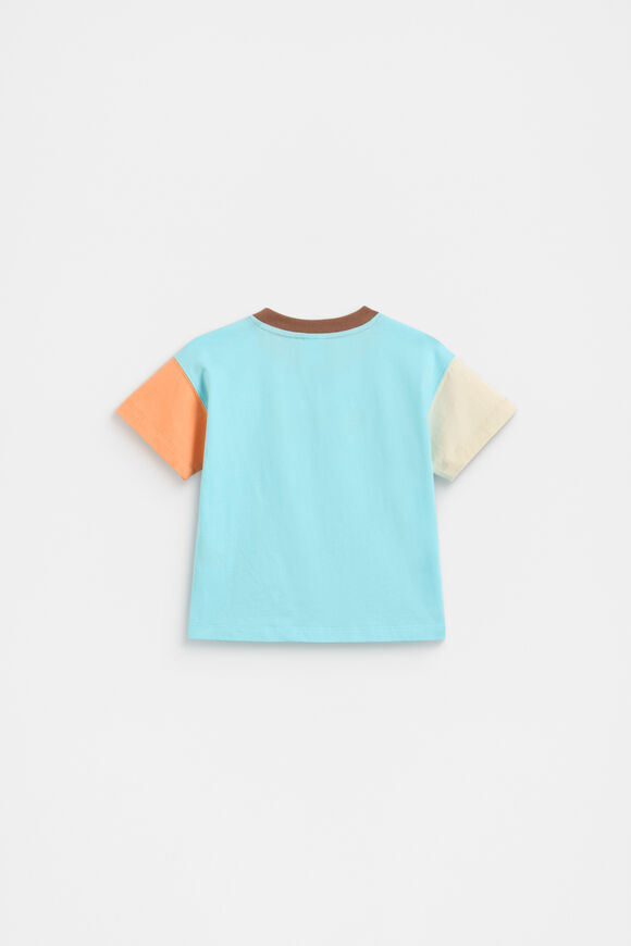 Colourblock Logo Tee  Ocean Blue  hi-res