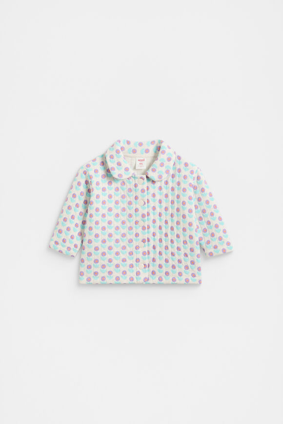 Quilted Flower Sweat  Sand Marle  hi-res