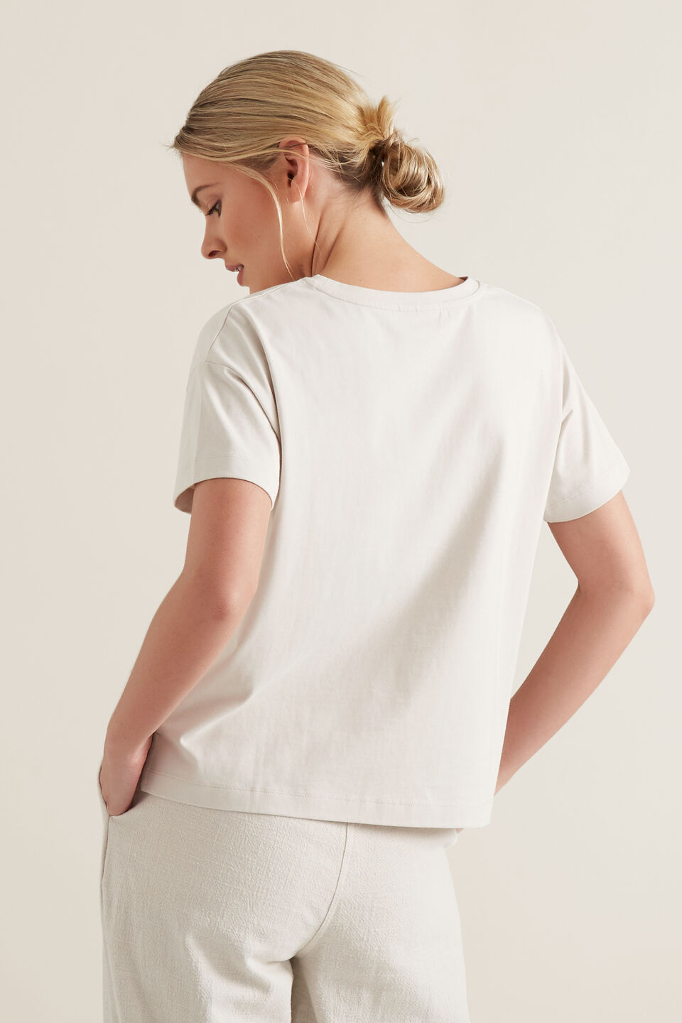Boxy Split Hem Tee  