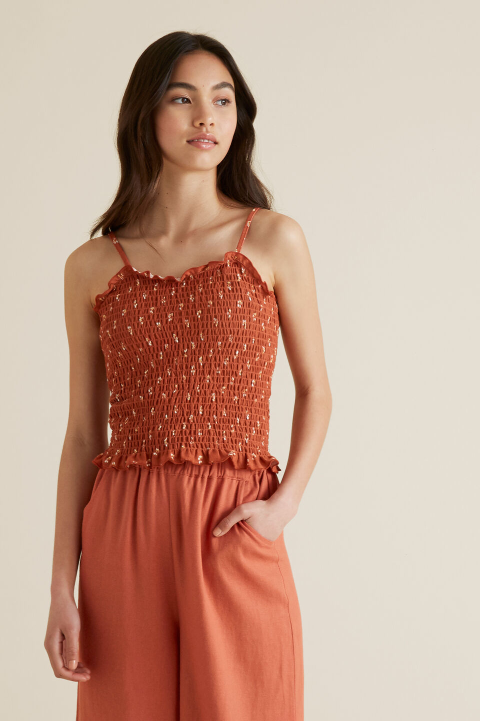 Shirred Cami  