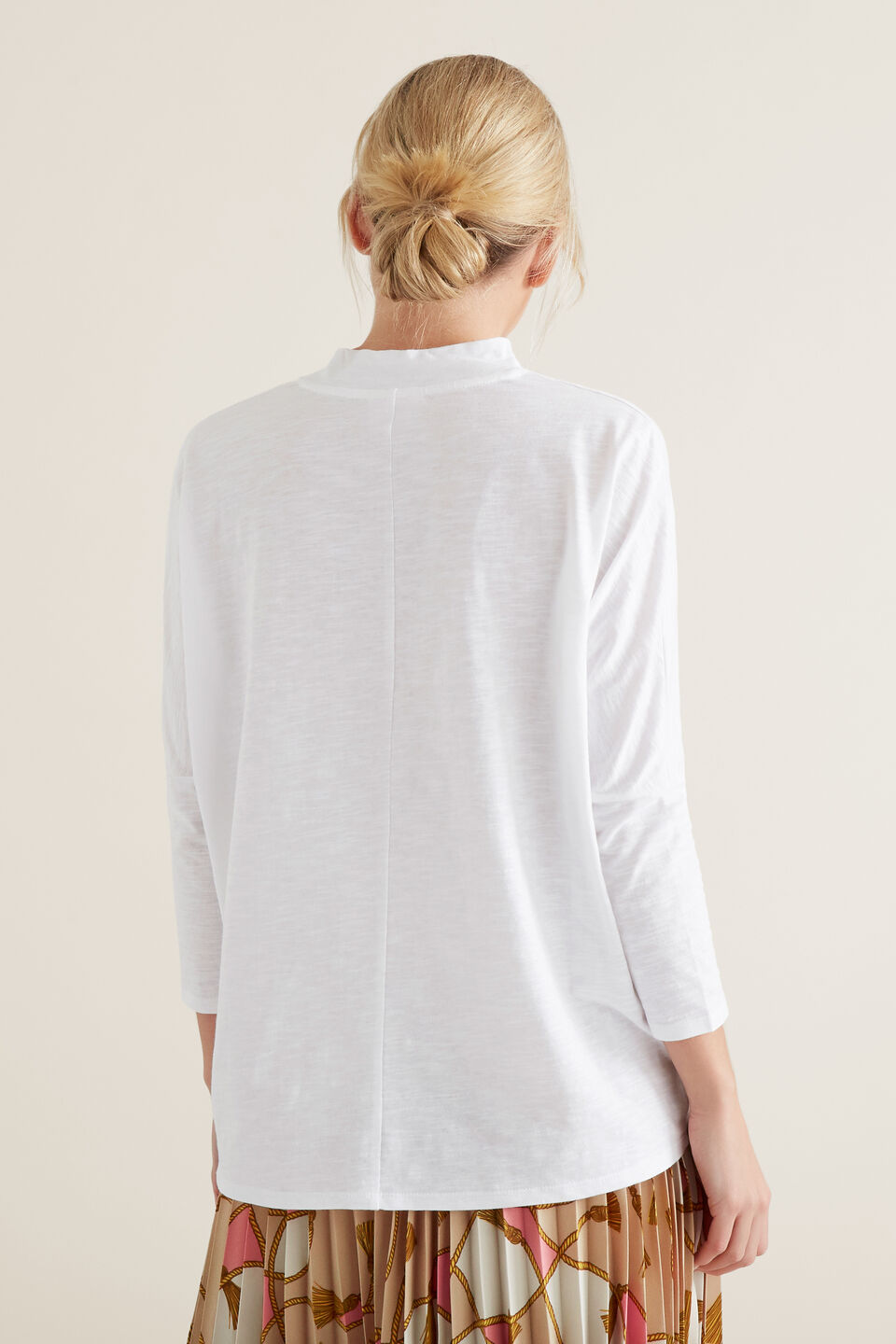 Mock Neck Slub Top  