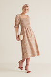 Shirred Animal Print Dress    hi-res