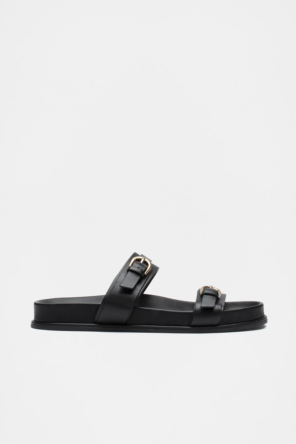 Alexis Buckle Slide  Black