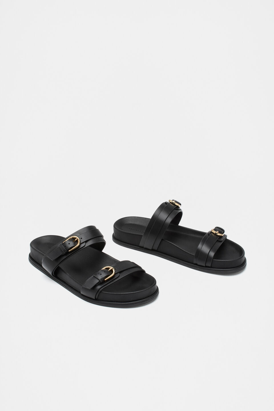 Alexis Buckle Slide  Black