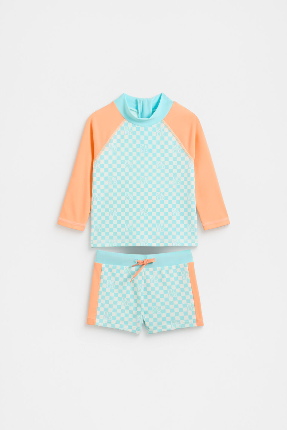Check Logo Swimset  Ocean Blue
