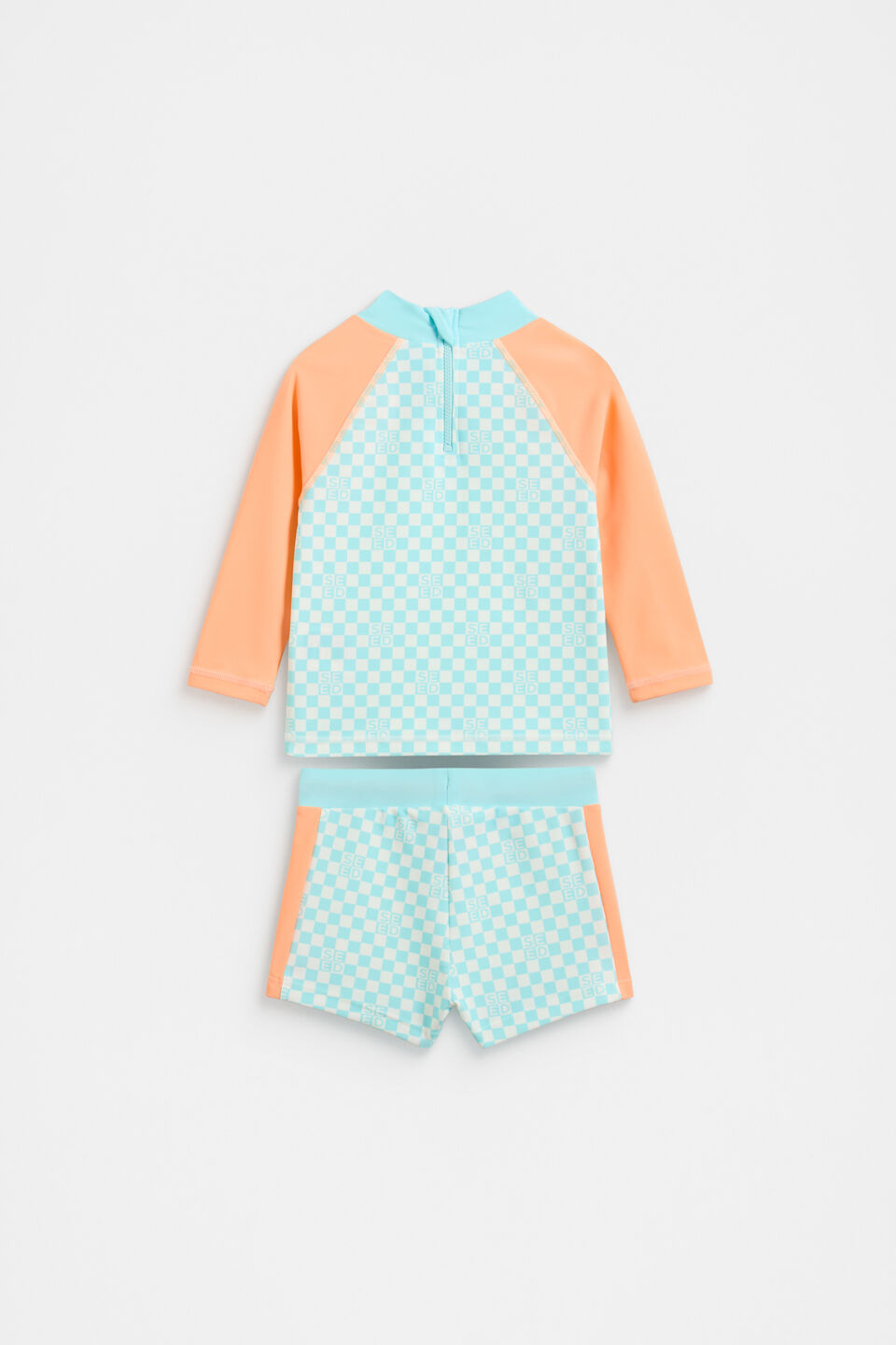 Check Logo Swimset  Ocean Blue