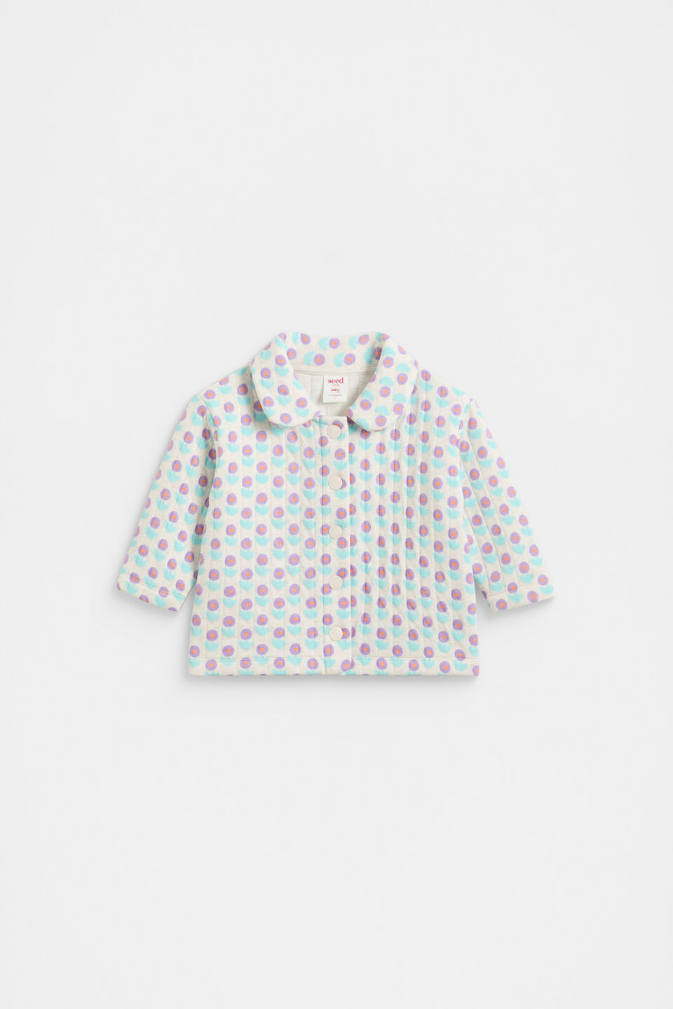 Quilted Flower Sweat  Sand Marle