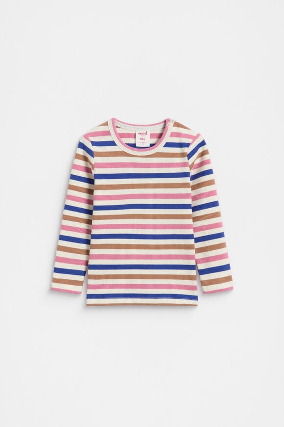 Stripe Rib Tee  Multi  hi-res