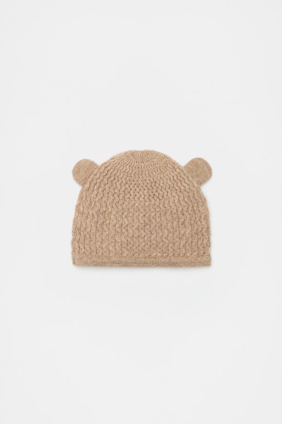 Cable Knit Beanie  Nutmeg Marle  hi-res