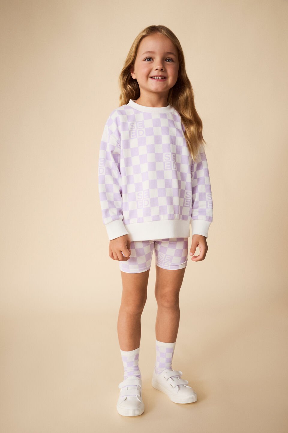 Check Logo Bike Short  Lavender