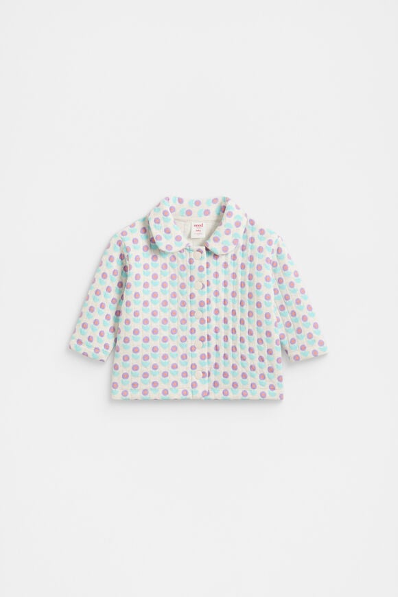 Quilted Flower Sweat  Sand Marle  hi-res