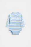 Stripe Logo Bodysuit  Clear Blue  hi-res