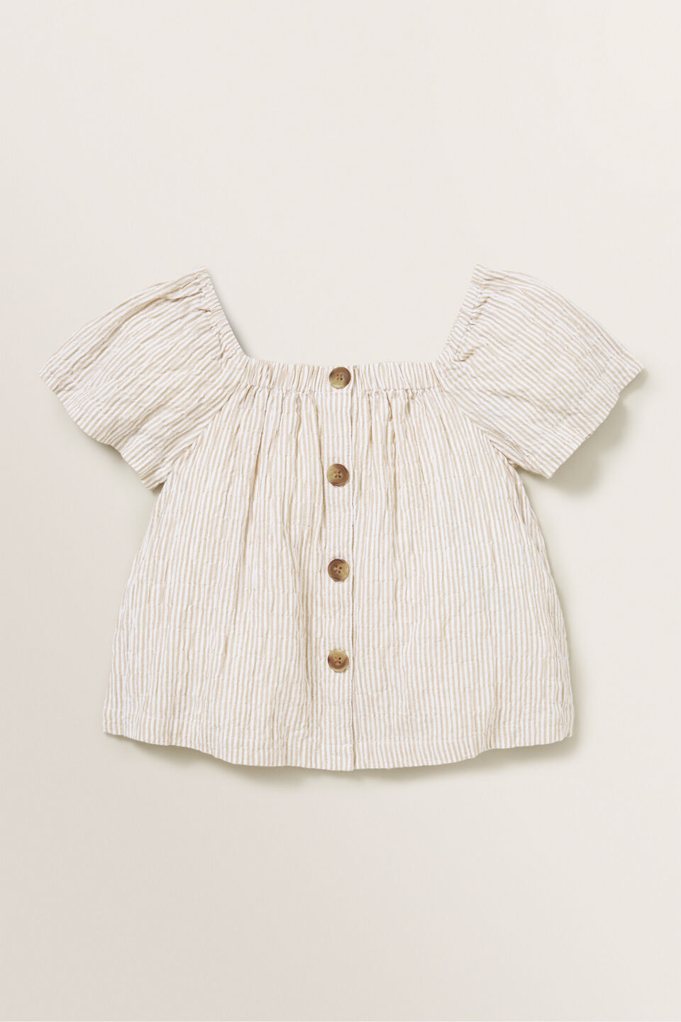 Stripe Button Top  