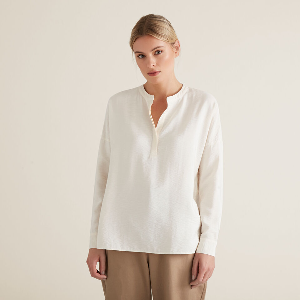 V Neck Textured Shirt  